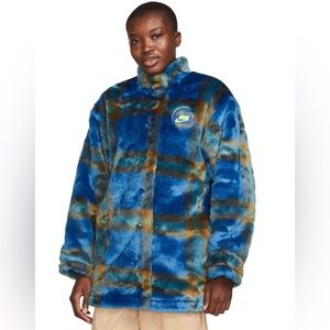 new Nike Sportswear Faux Fur Jacket Coat